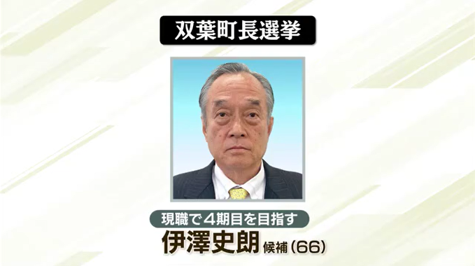 任期満了に伴う双葉町長選告示　4期目を目指す現職１人が立候補　福島県