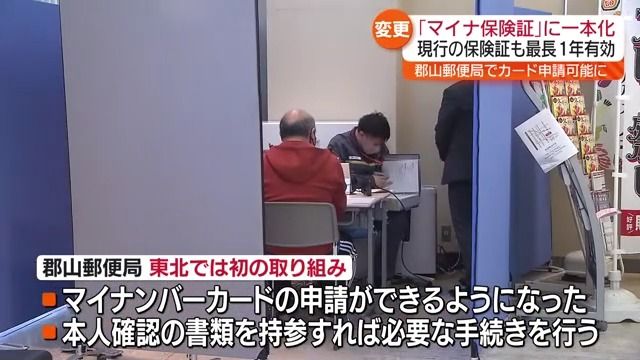 12月2日で健康保険証の新規発行終了「マイナ保険証」へ　東北初！郡山郵便局ではマイナンバーカード申請可能に　福島県