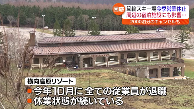 「我々としても死活問題」箕輪スキー場が今季営業休止　周辺旅館にも影響　福島・猪苗代町