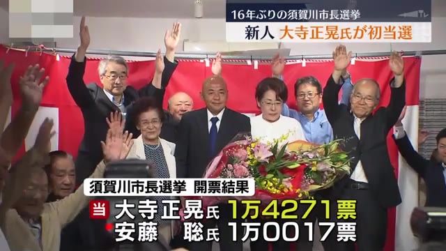 須賀川市長選挙で大寺正晃氏初当選　投票率40.66％と過去最低に・福島県