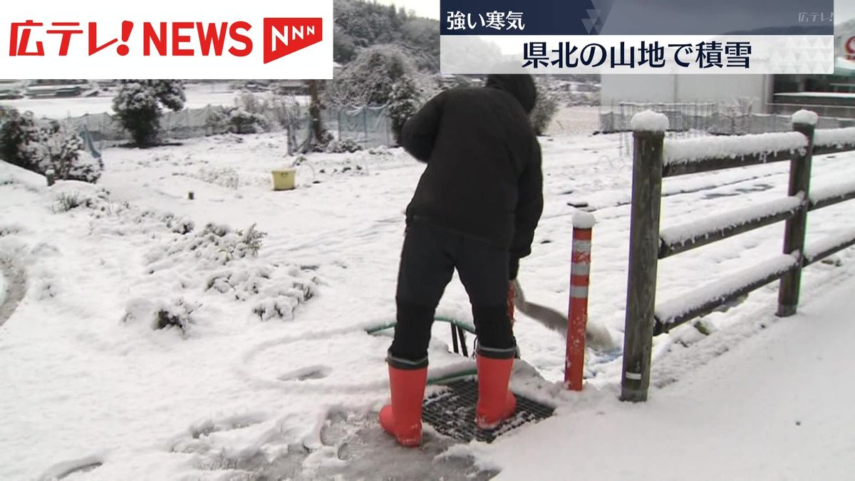 強い寒気の影響　山地で積雪　引き続き大雪や路面凍結に注意！ 広島