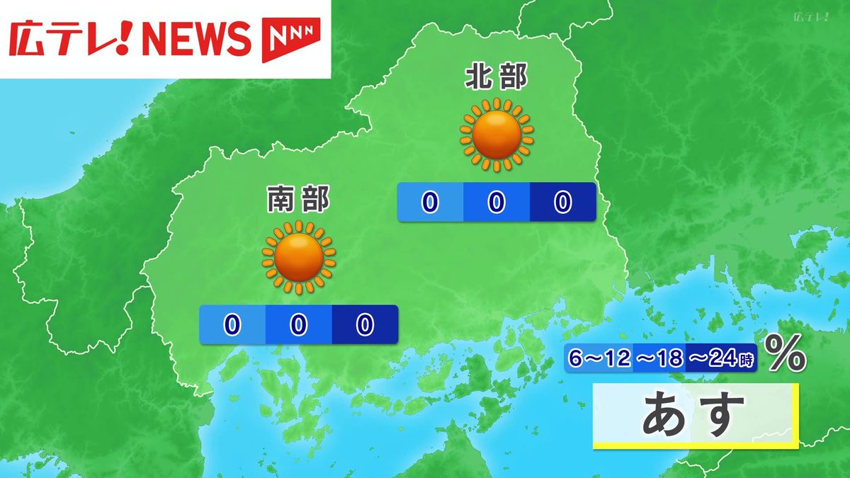 5日は強い日差しの見込み・広島(4日午後11時50分放送)