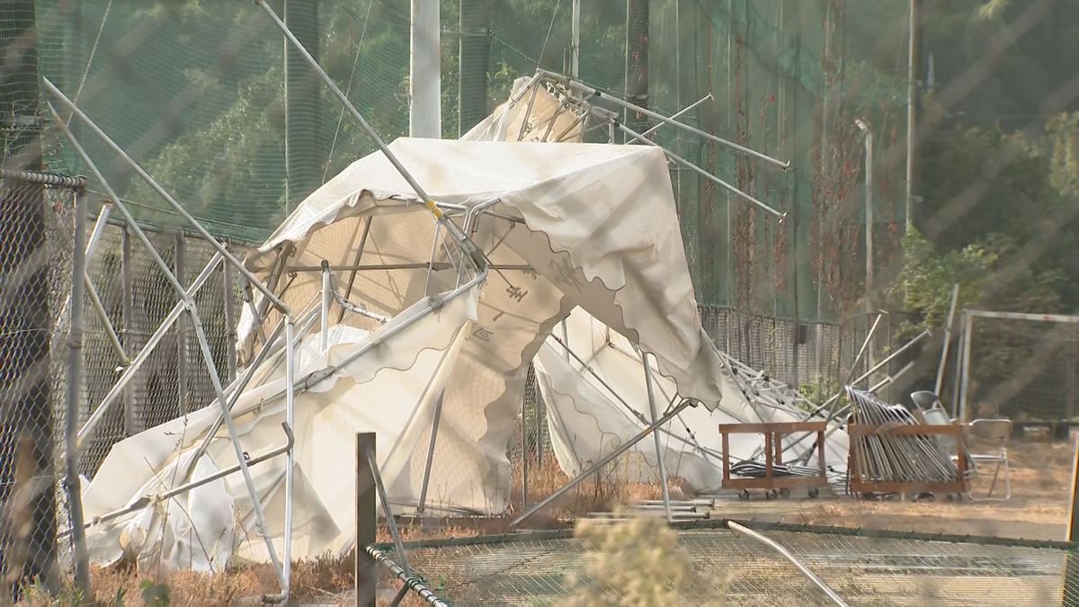 【速報】高校の体育祭中に突風でテントが倒れ女性がケガ　広島・福山市