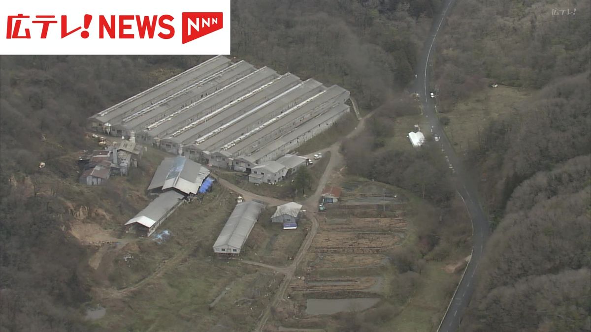 広島県北広島町の養鶏場で高病原性「鳥インフルエンザ」約8万羽を殺処分