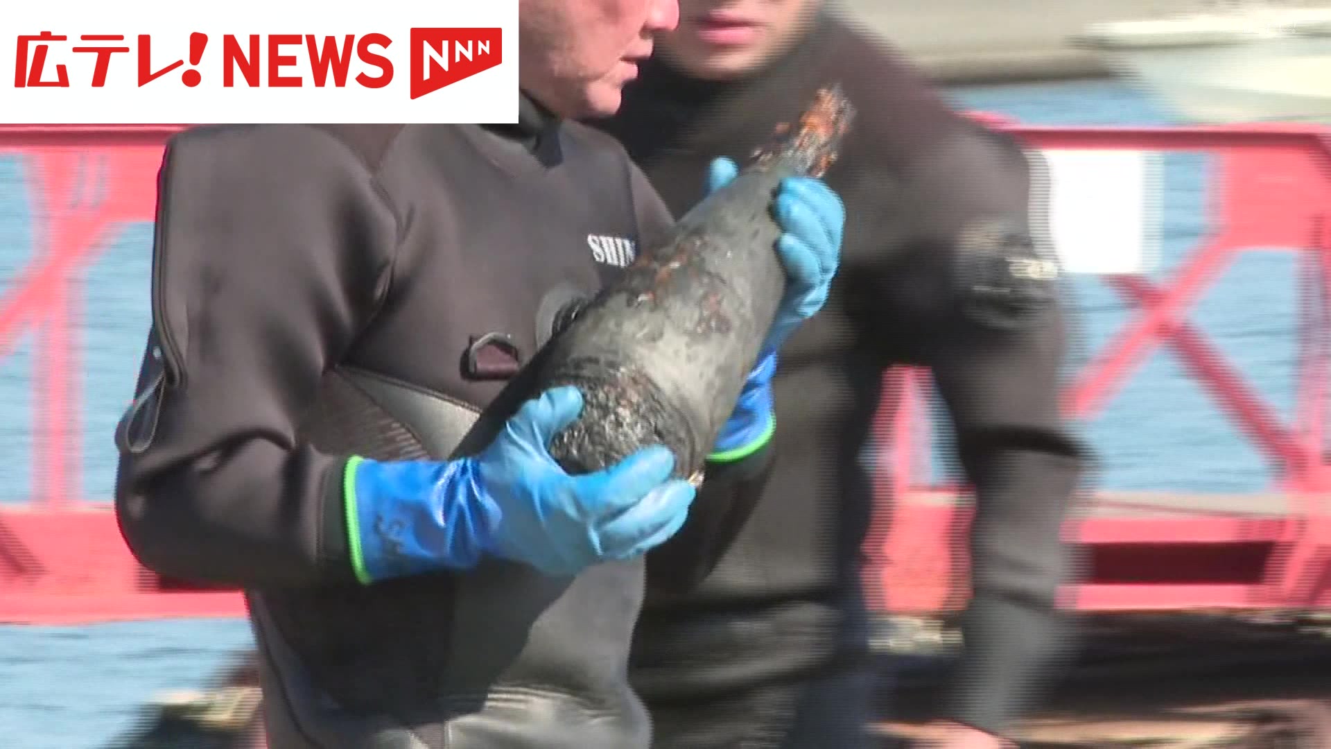 砲弾(信管なし) 海中から「信管の無い砲弾」発見 海自が回収 広島・江田島市（2025年1