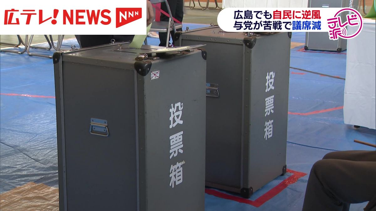 「政治とカネ」広島でも逆風　県内６つの選挙区のうち２つで野党が勝利