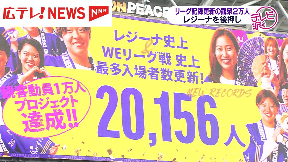 【サンフレッチェ広島レジーナ】WEリーグ歴代最多を更新する２万人集結