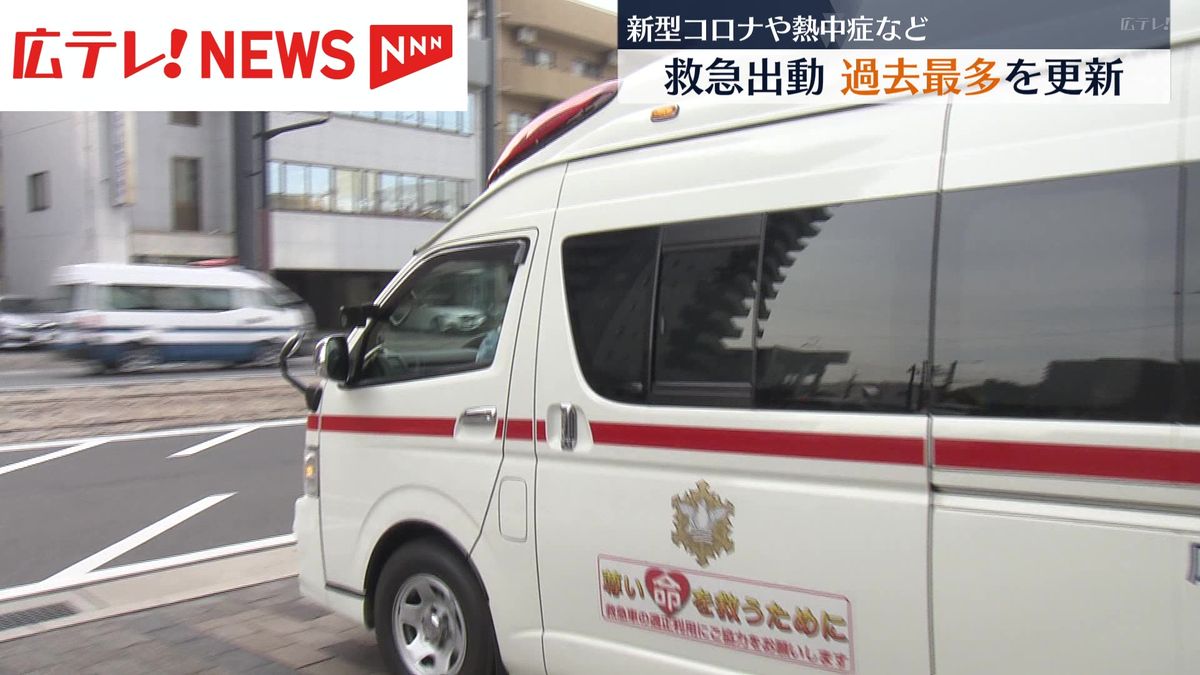 年間の救急出動件数が過去最多を更新　広島市消防局管内　２０２３年　新型コロナや熱中症患者の搬送増　