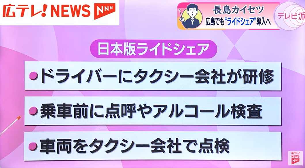 ライドシェアのドライバーも、研修や点呼などを行う