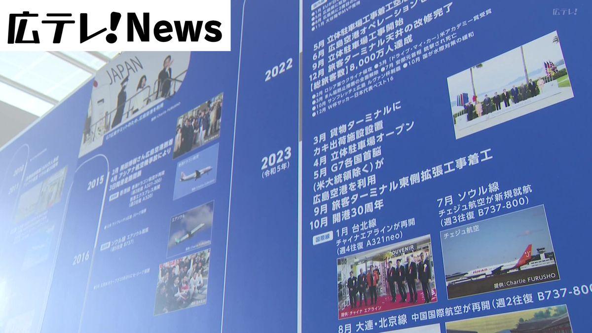 広島空港　開港30年の歩みを辿るパネル展