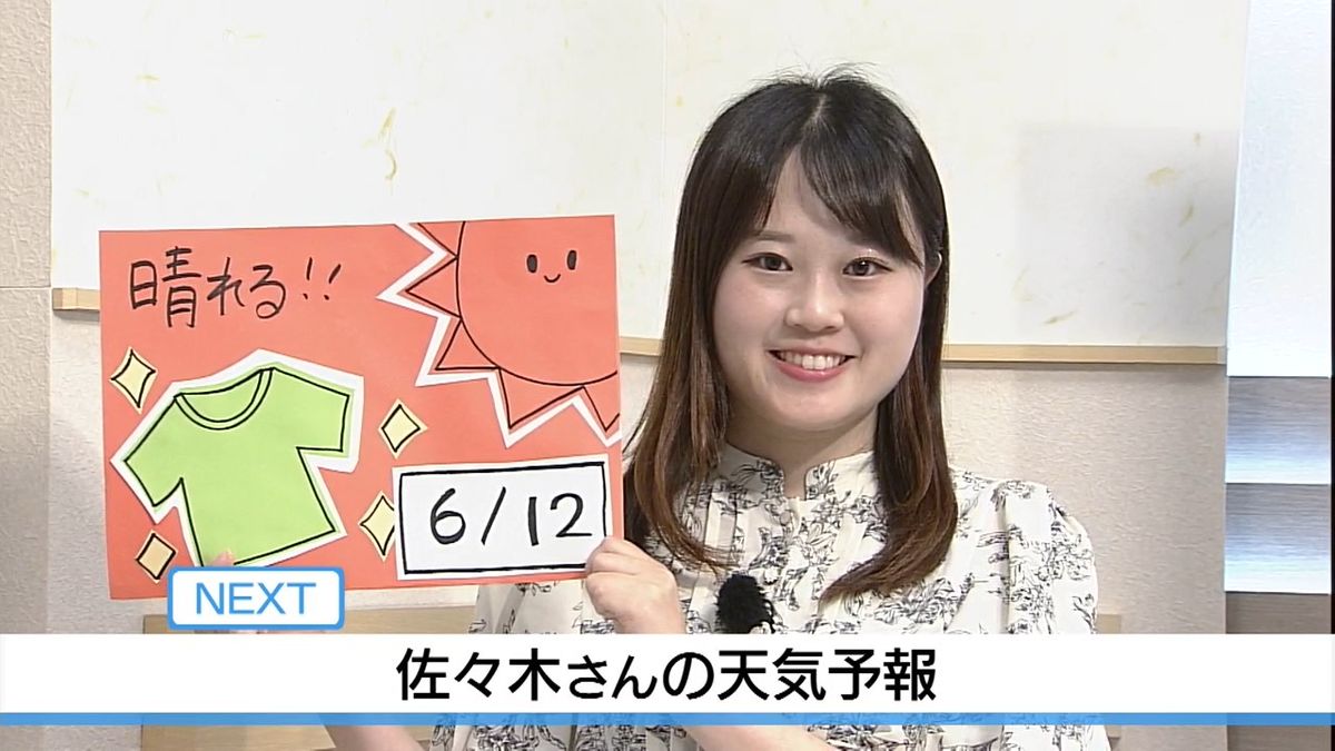 動画】12日は朝から青空 熱中症対策を 佐々木予報士の天気予報（11日 