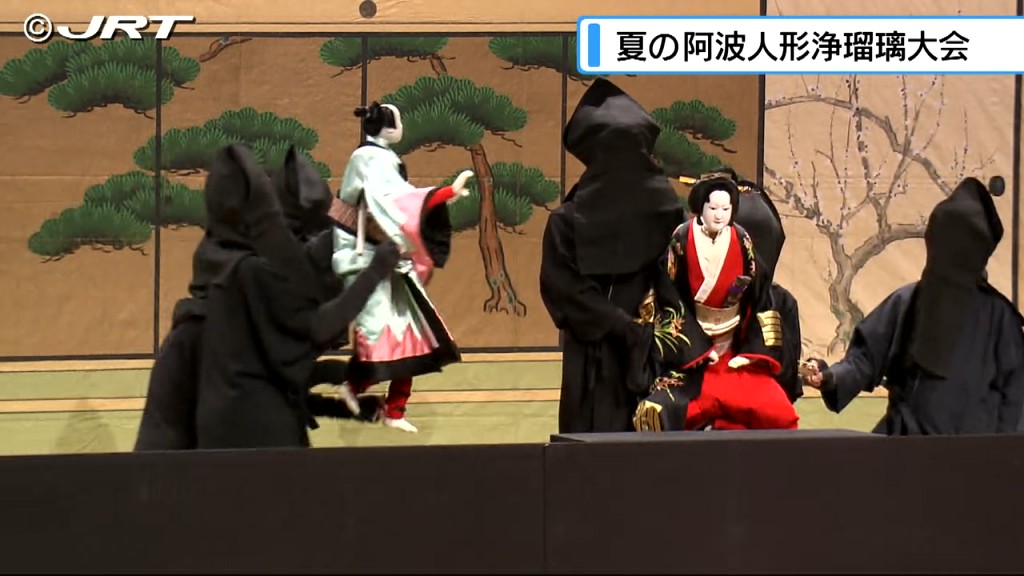 阿波浄瑠璃人形B 在銘立札あり 高さ約99㎝ 東さ8-0711☆2F 特別展