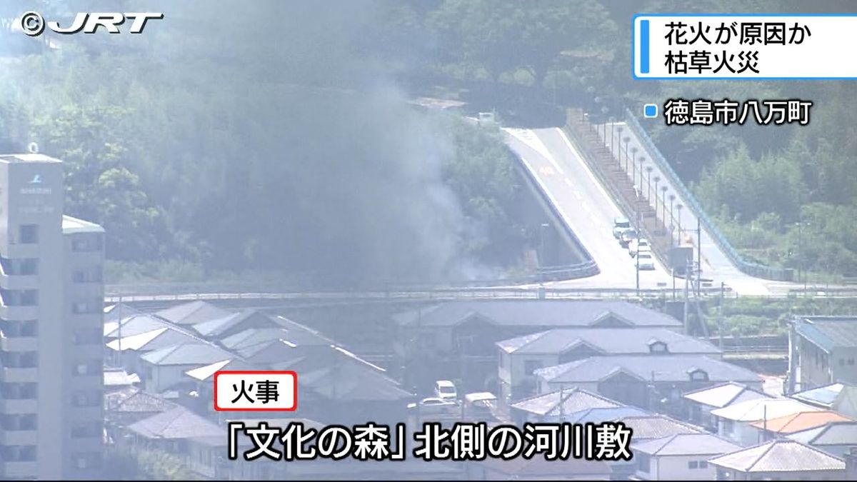 「ネズミ花火に火をつけたら熱くて」　花火で枯草焼ける【徳島】