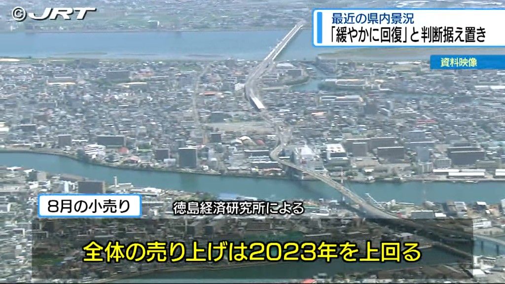 「緩やかに回復している」との判断を据え置き　徳島経済研究所による最近の県内景況【徳島】