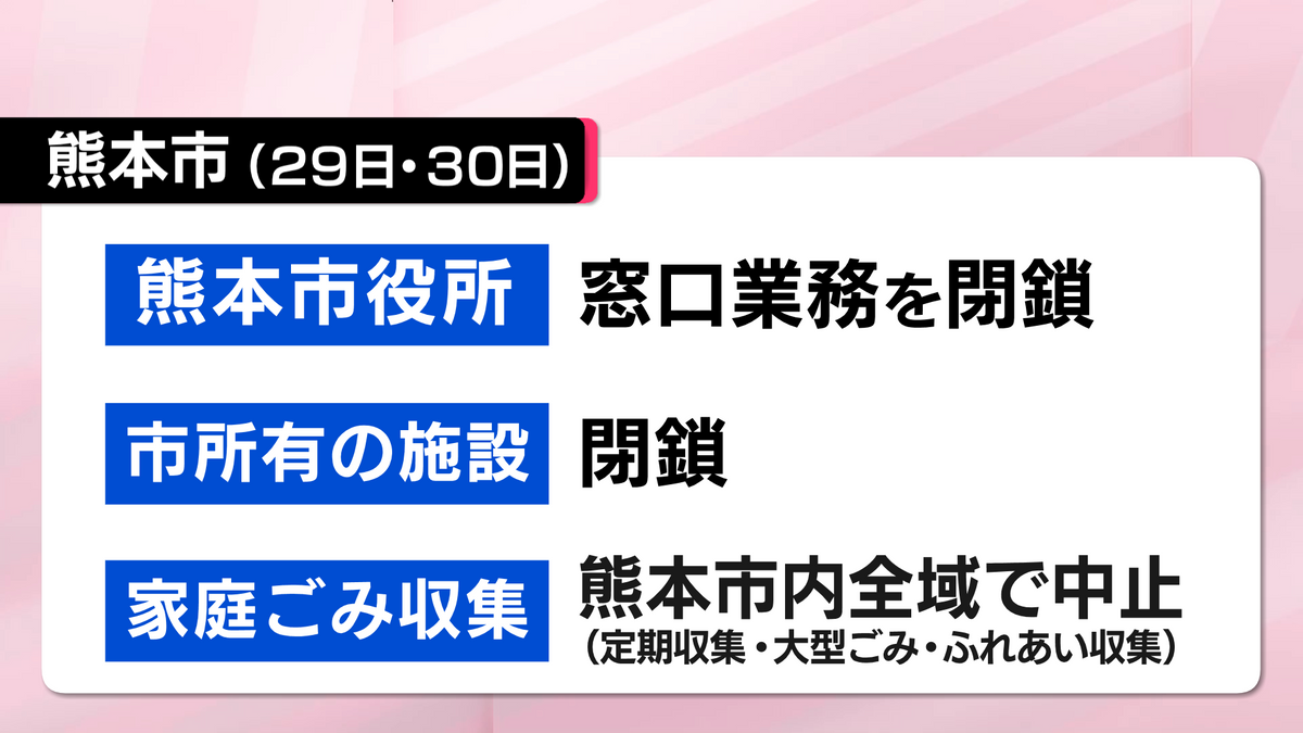 【台風10号】熊本市の対応 家庭ごみ収集中止 夜間救急センター診療休止