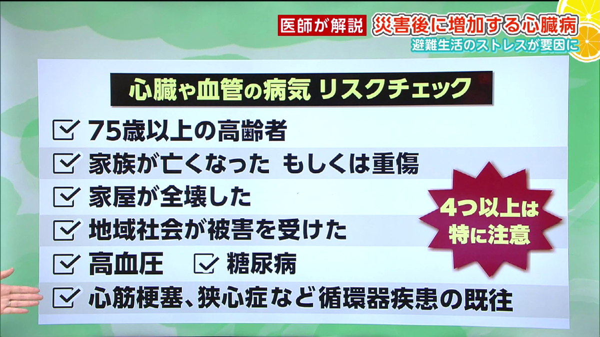 3ページ目 【医師解説】 避難から1週間で急増する心臓や血管の病気