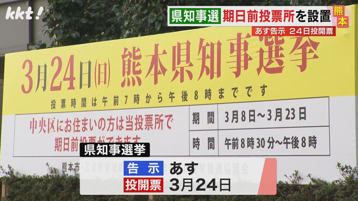 熊本県知事選は７日告示、24日投開票