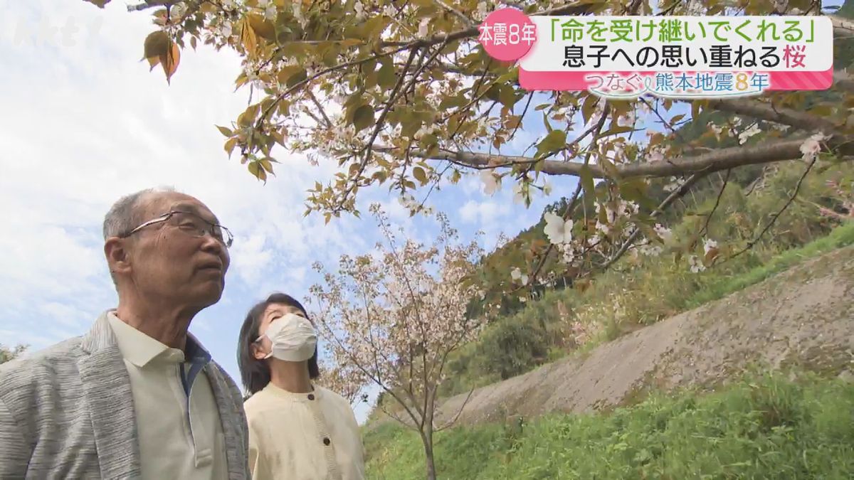 ｢生きた歳と同じ数の桜が命を受け継ぐ｣熊本地震の土砂崩れで車ごと…息子を失い8年 両親の思い