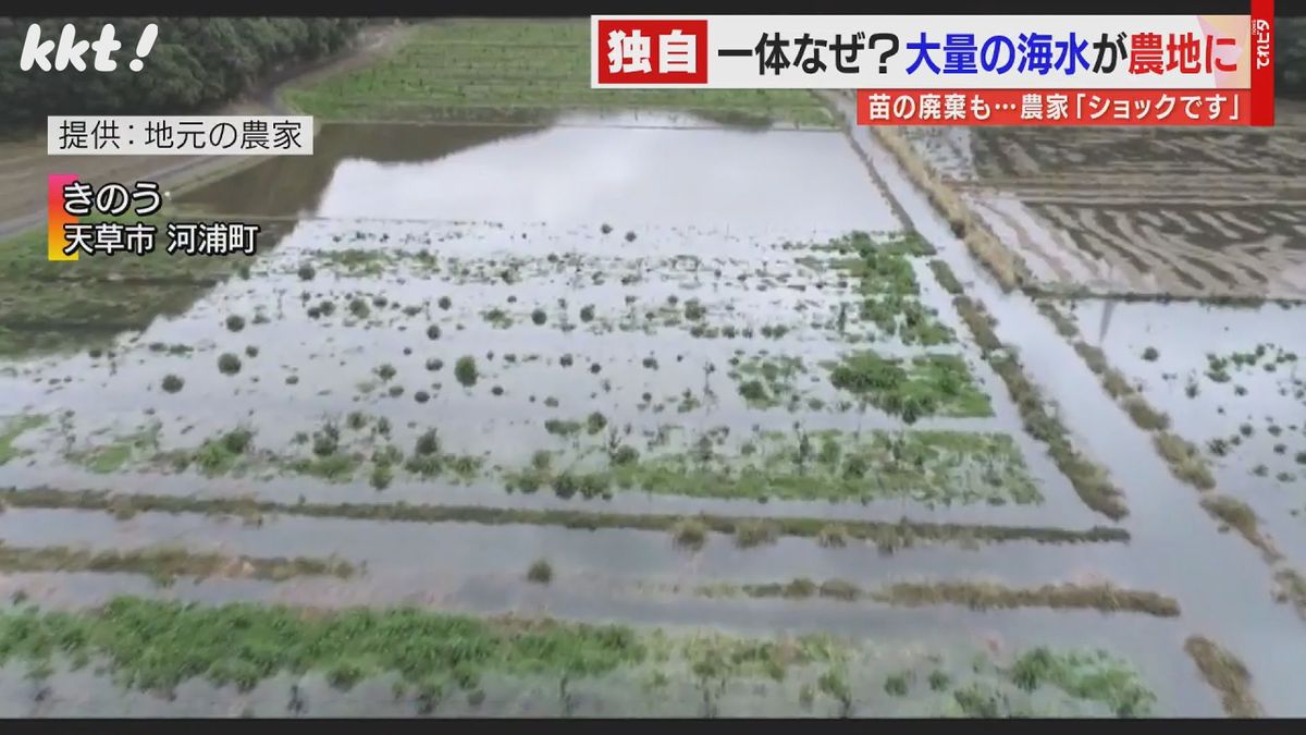 流れ込んだ大量の海水