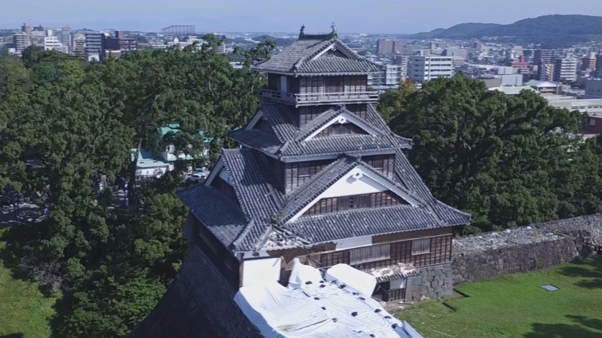 初公開】熊本地震で破損した熊本城の宇土櫓(国重要文化財) 復旧解体