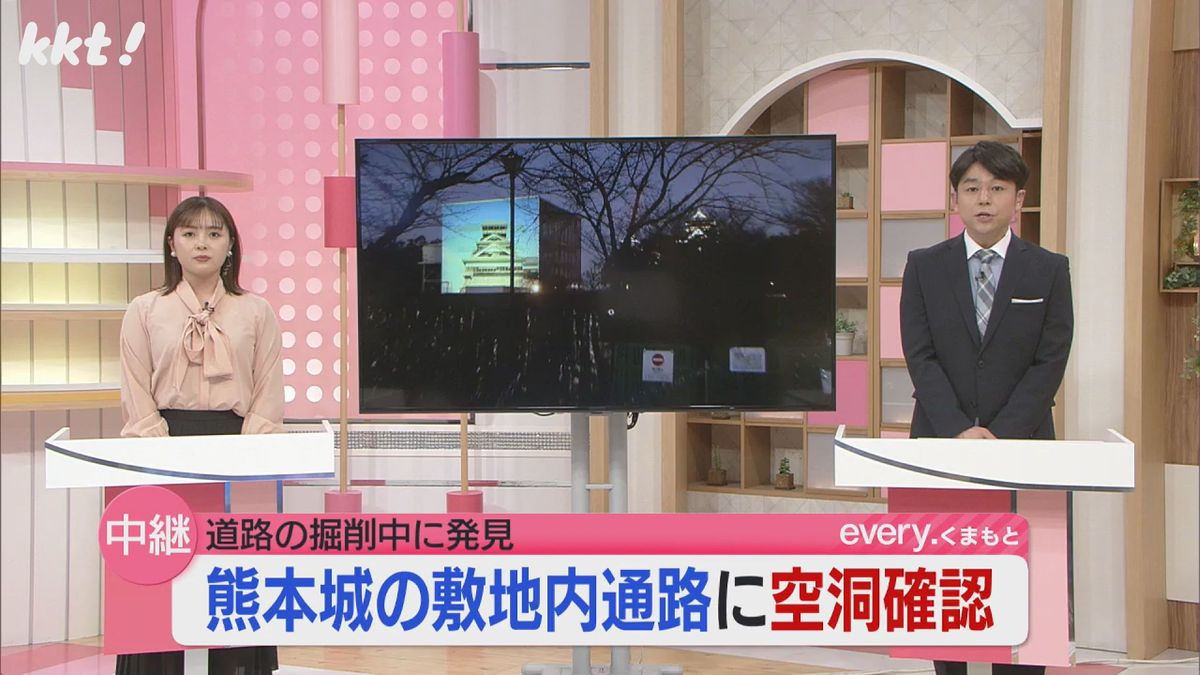 【中継】熊本城の通路で深さ最大2.5ｍの空洞を確認 専門業者の意見を聞きながら調査へ