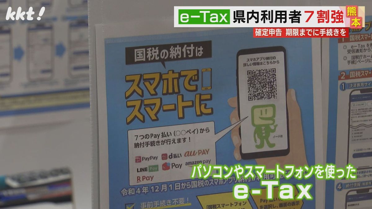 e-Taxの利用が増加傾向