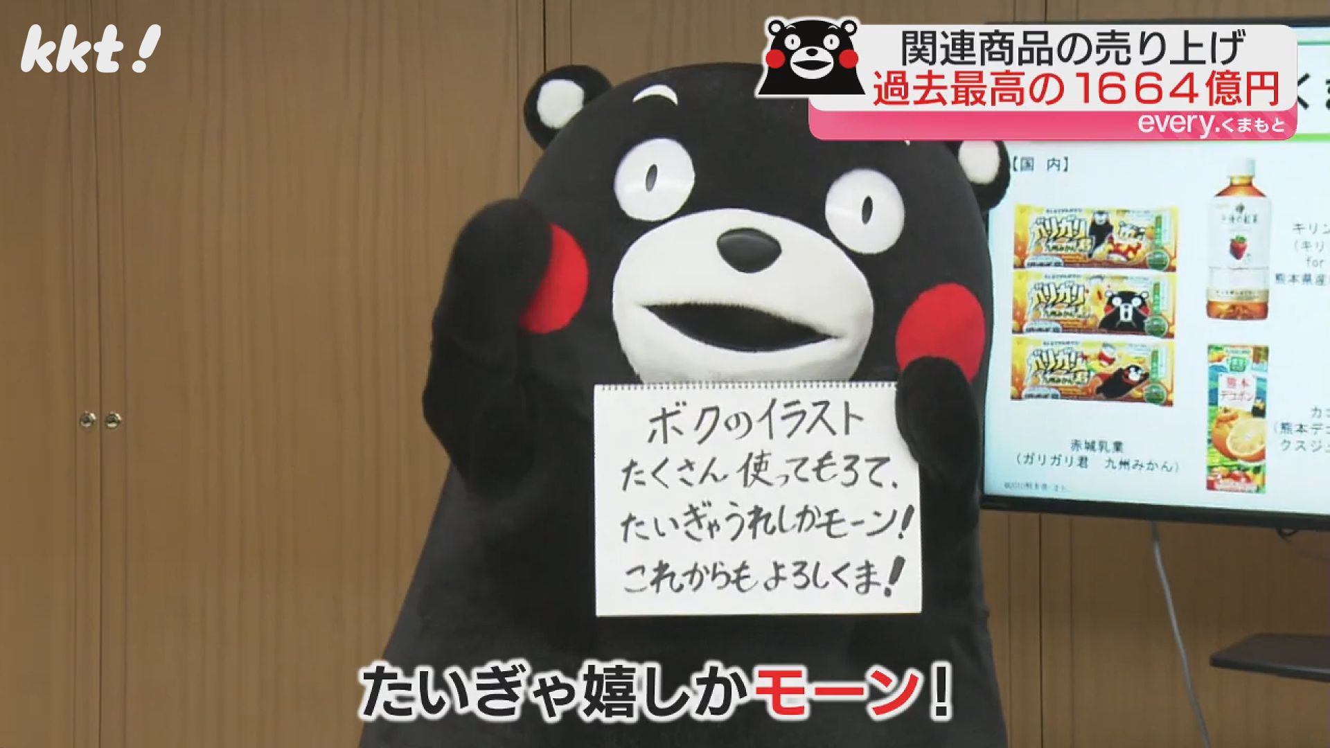 世界一の公務員】去年のくまモン関連商品売上1664億円で過去最高 世界一の公務員】去年のくまモン関連商品売上1664億円で過去最高