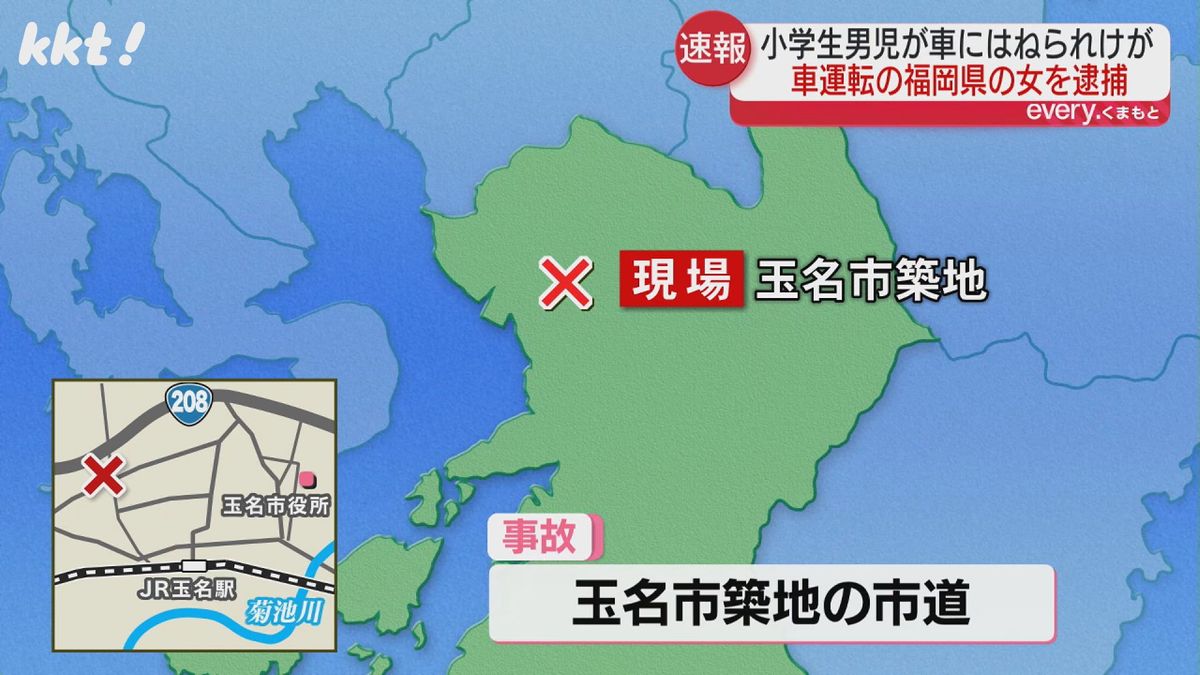 横断歩道を渡っていた男子小学生がけが