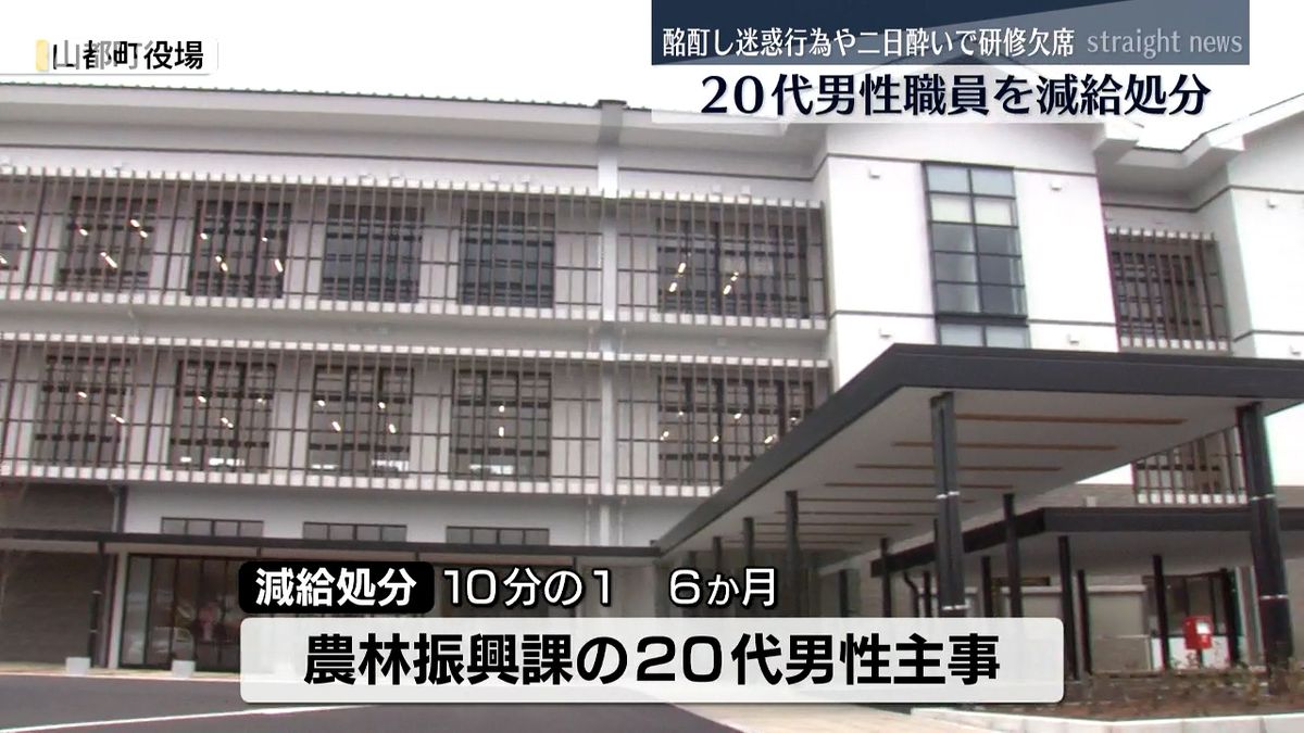 出張で酩酊して迷惑行為や二日酔いで研修欠席 山都町の20代男性職員が減給処分