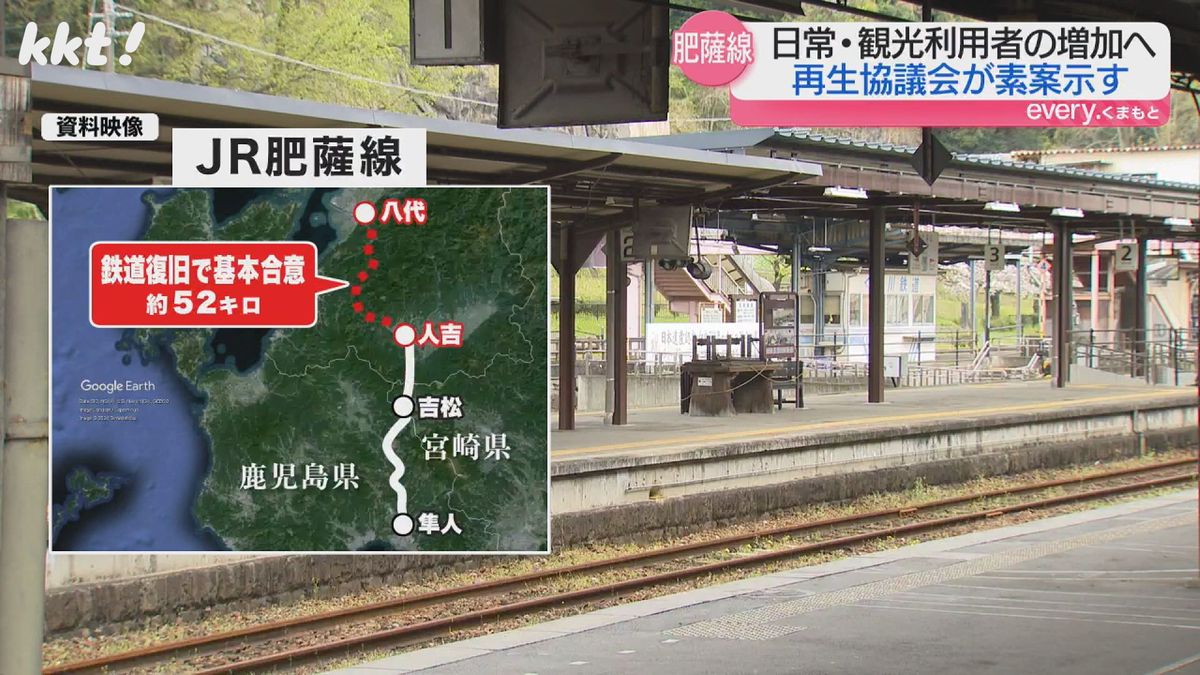 八代･人吉間51.8キロの鉄道での復旧を基本合意