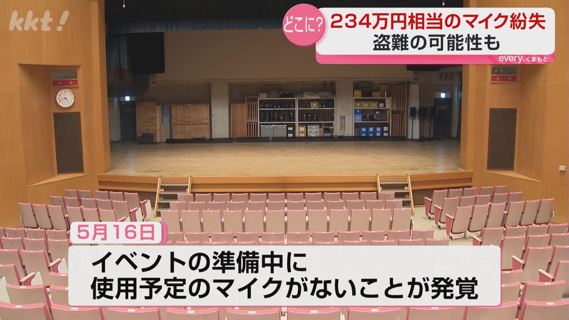 マイク25本を紛失！？総額234万円相当 貸し出しホールは「盗難の可能性