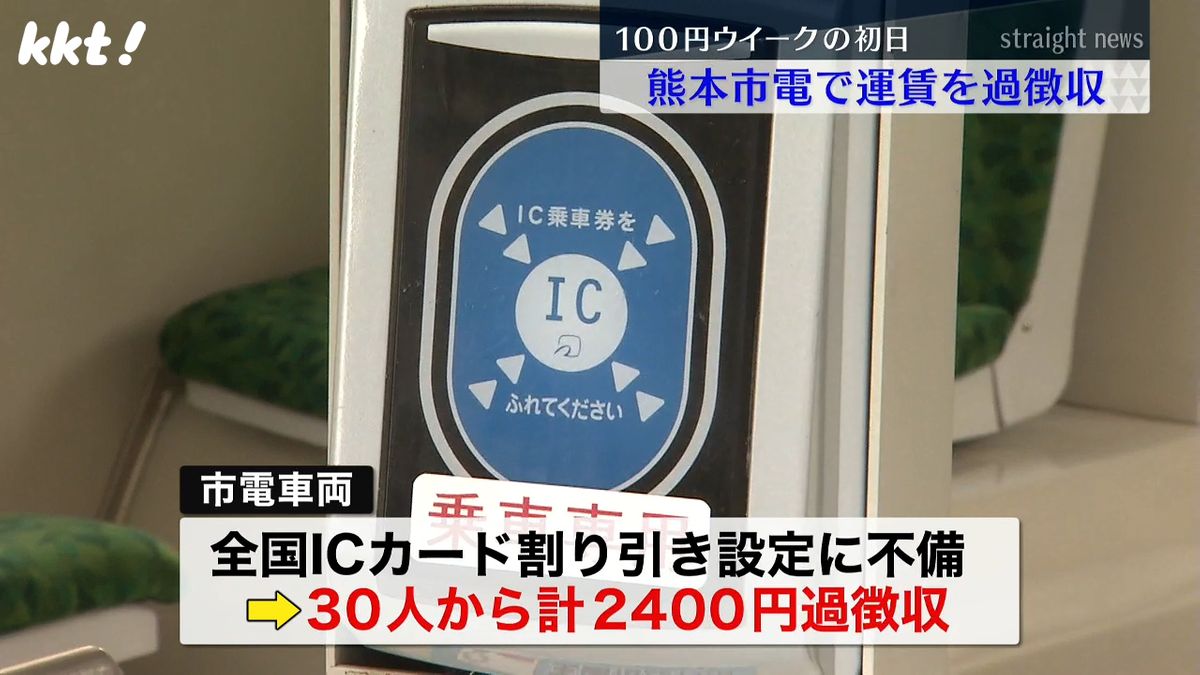 運賃100円ウイーク初日に熊本市電で過徴収 乗り換え割り引きの設定不備