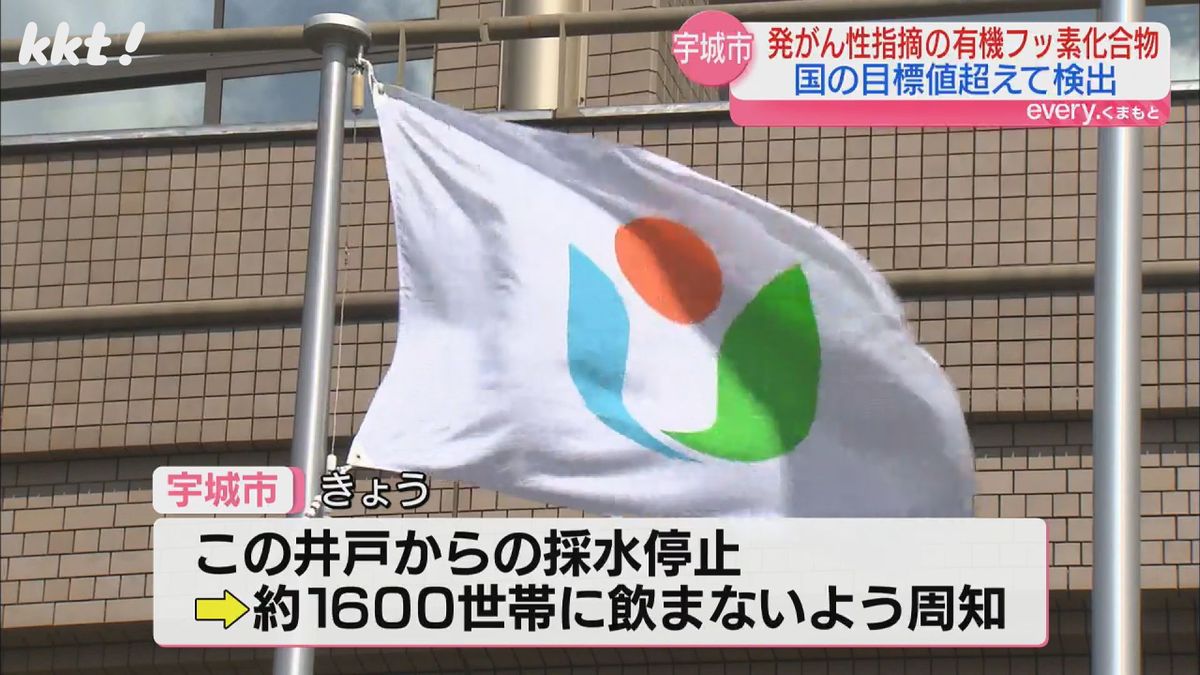 周辺の約1600世帯に水道水を飲まないよう周知