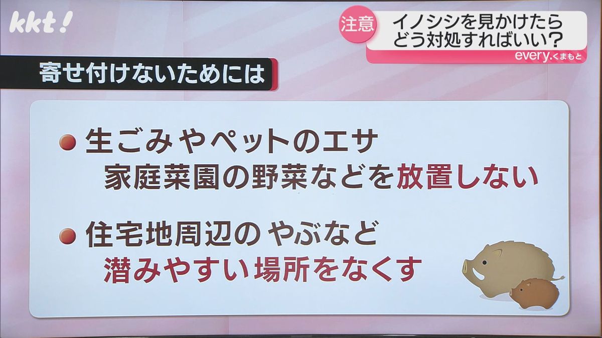 イノシシを寄せ付けないために