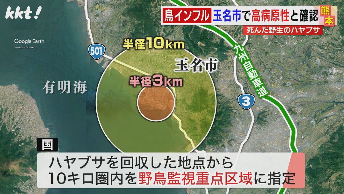 国は10キロ圏内を｢野鳥監視重点区域｣に指定