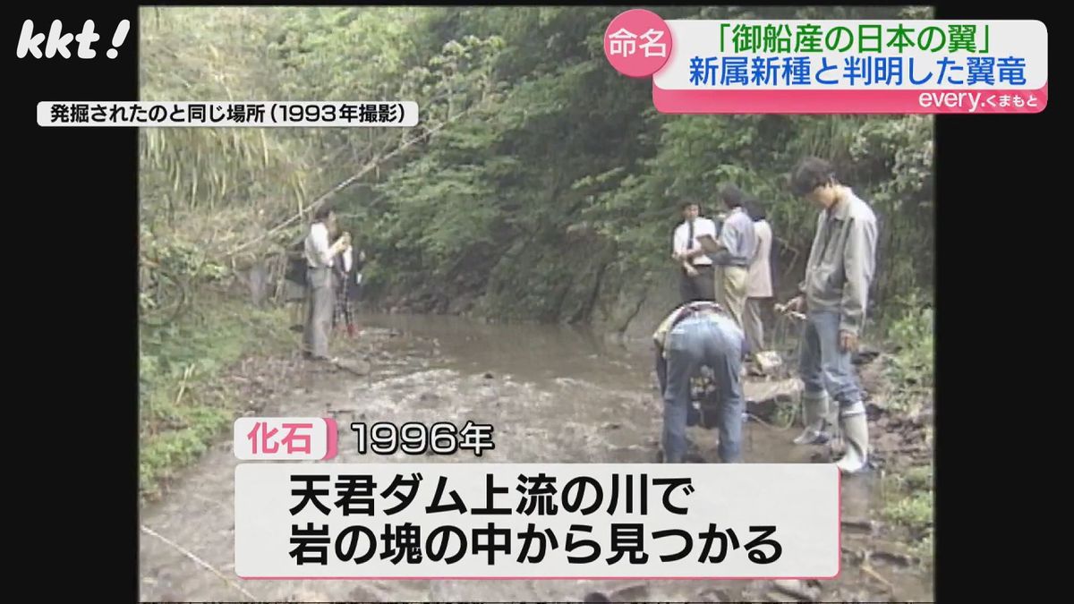天君ダム上流の川で発見