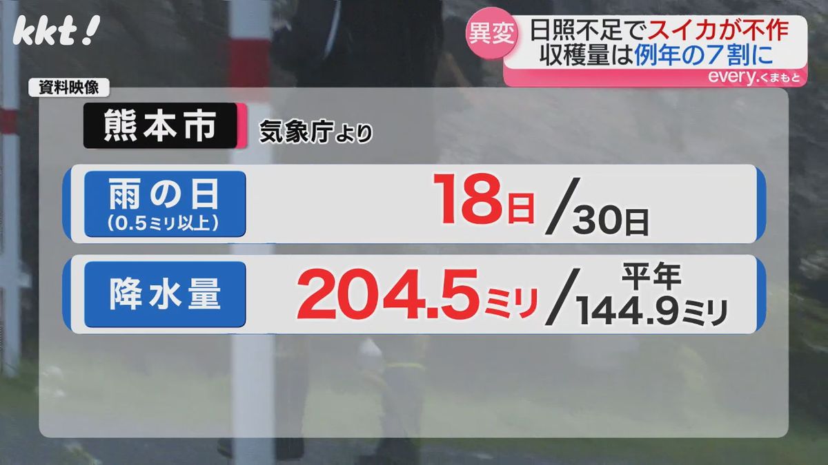 4月に雨が降った日数は18日