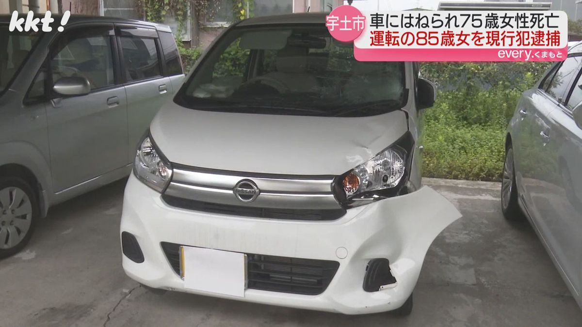 ｢ドンという音がしたら人が倒れていた｣車にはねられ75歳女性死亡 運転の85歳女を逮捕