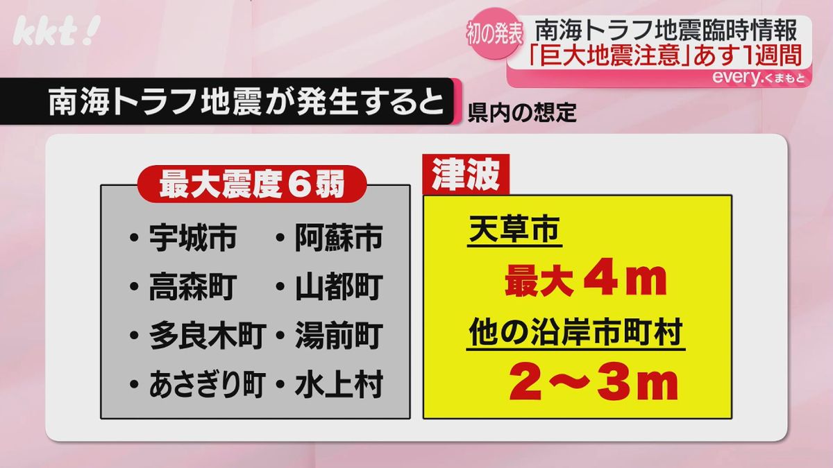 南海トラフ地震の想定被害