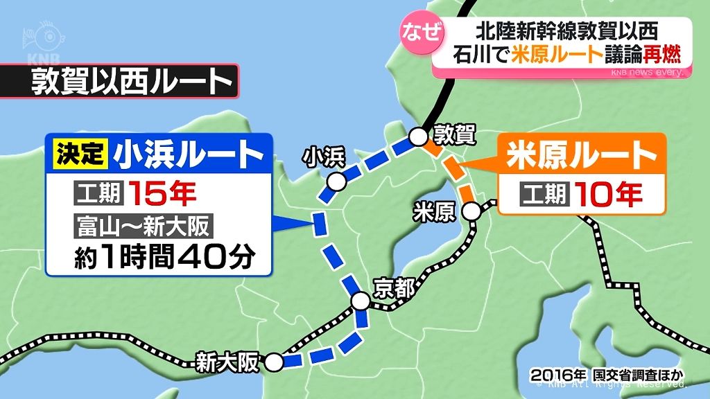 【解説】北陸新幹線全線整備に向け石川県議会で「米原ルート」決議　富山での議論は