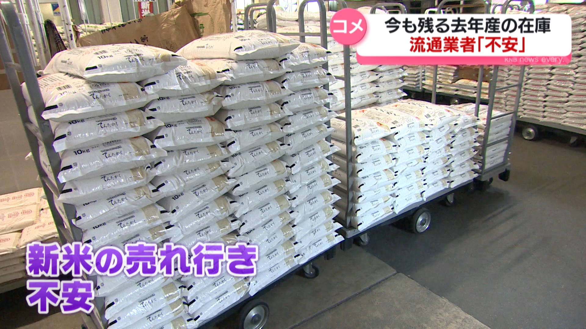 新米の季節も…残る去年産のコメの在庫　流通業者「不安」