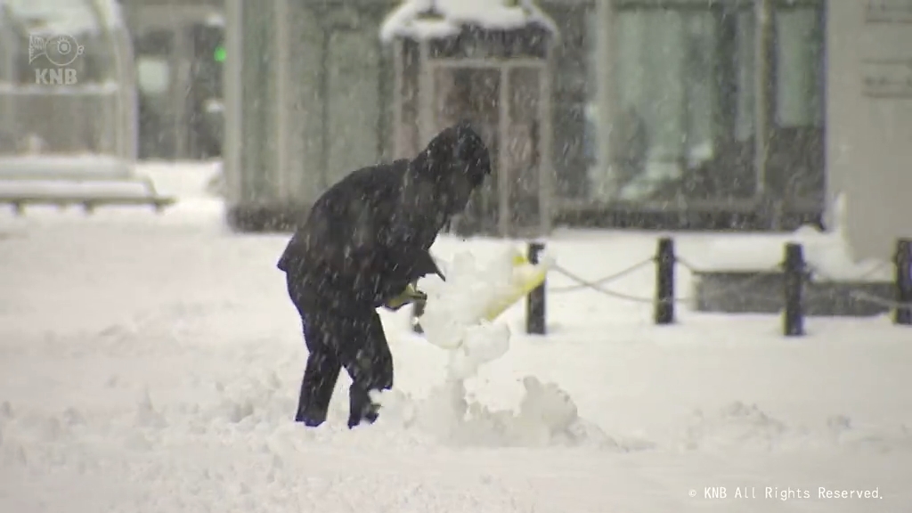 県内冷え込み 平野部でもまとまった雪 富山市29センチ 高岡市伏木24