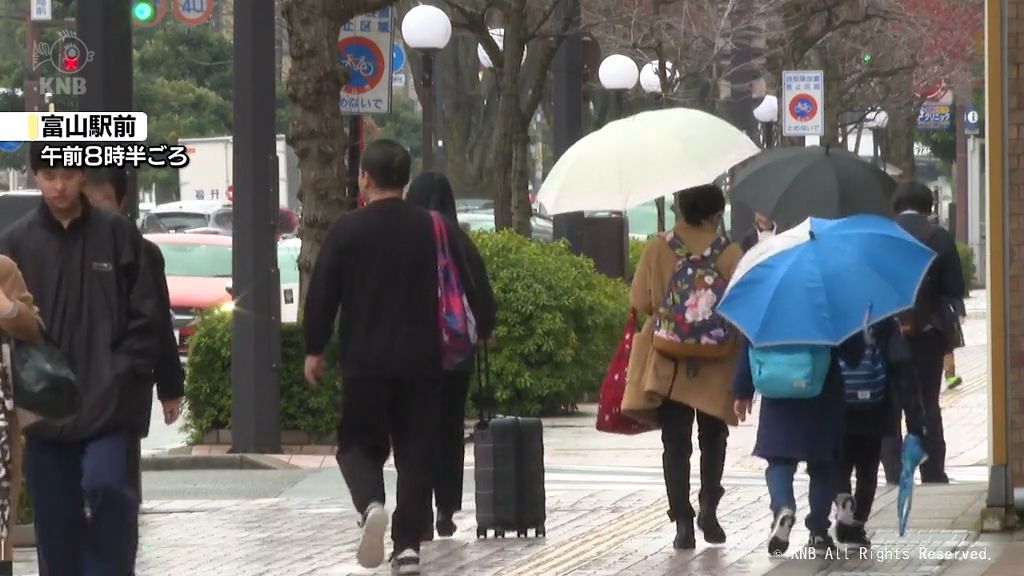 富山県内は所々で雨　体調管理に注意を