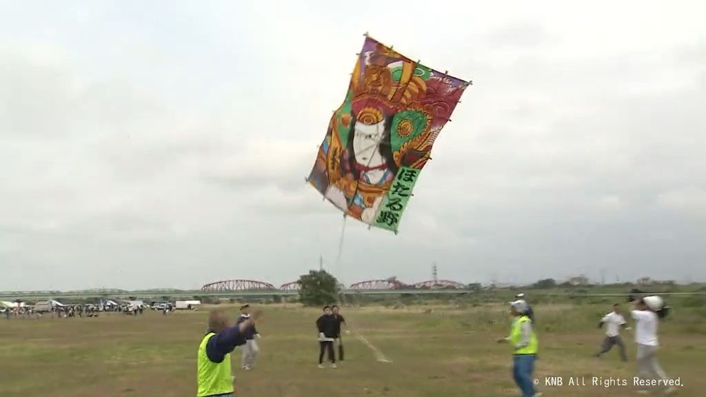 最後の「越中だいもん凧まつり」　大凧が空に舞う
