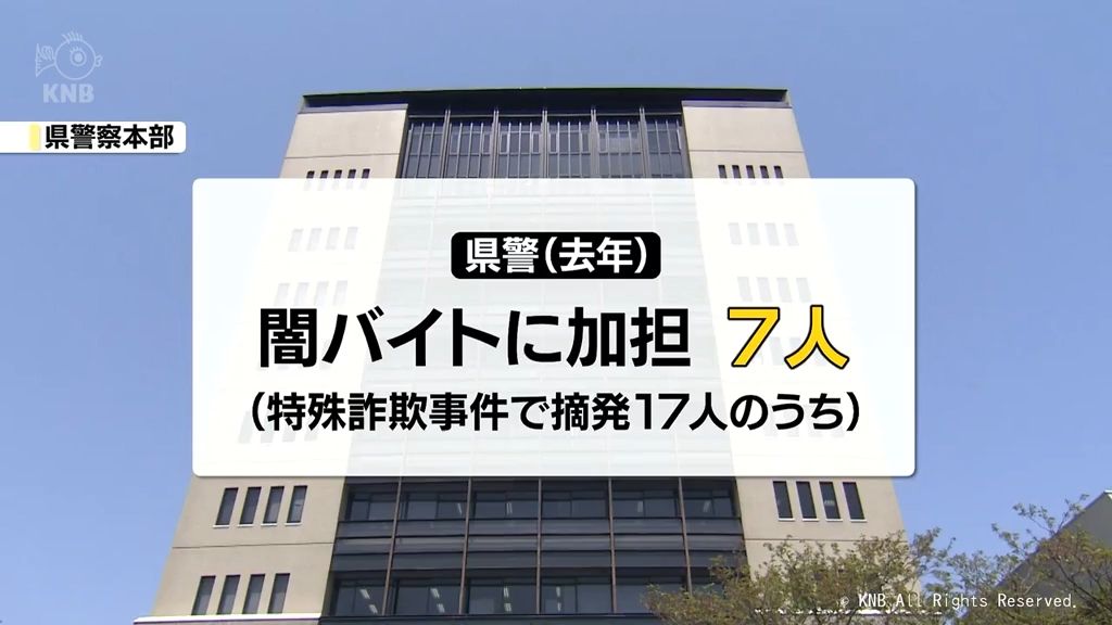 闇バイト摘発　富山県内で２０２４年に７人　県警まとめ