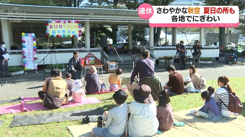 秋晴れの県内　各地で夏日に　