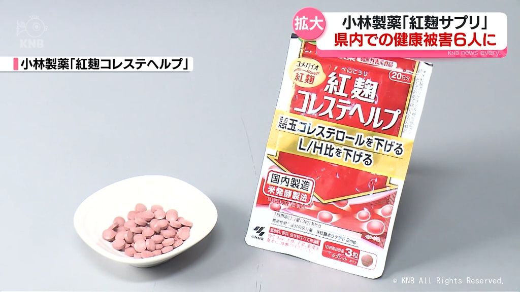 小林製薬「紅麹サプリ」富山県内での健康被害　６人に