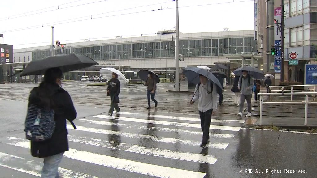 富山県内の雨は次第に止み13日夜には天気回復の見込み
