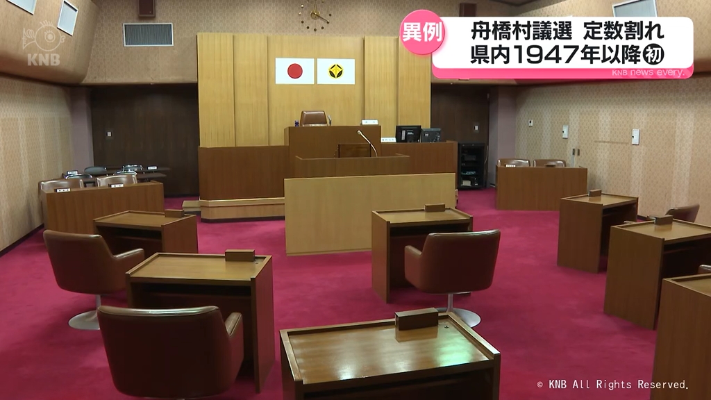 舟橋村議選　異例の定数割れ　富山県内の議会で１９４７年以降で初めて