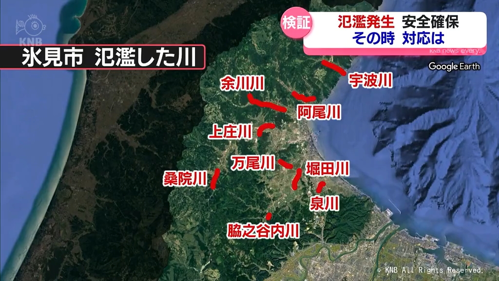 【検証】氾濫発生「その時」対応は　氷見市の大雨